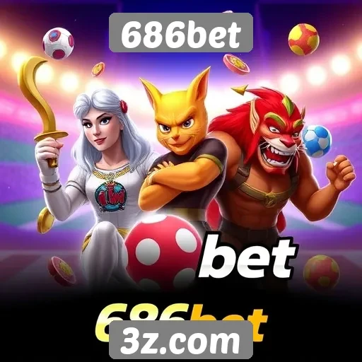 Variedade de jogos oferecidos no 686bet